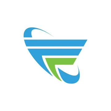 Fc and cf letter logo design template Stock-Illustration