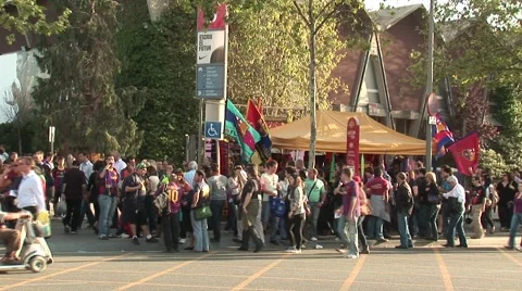 FC Barcelona match day  Stock Footage 2865958