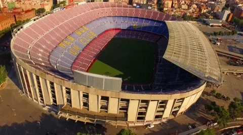 FC Barcelona stadium. General shot of the northern part of the stadium 動画素材 68535484
