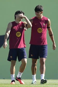 FC Barcelona training session ahead of La Liga match, Sant Joan Despi Barcelona, Stock Photos