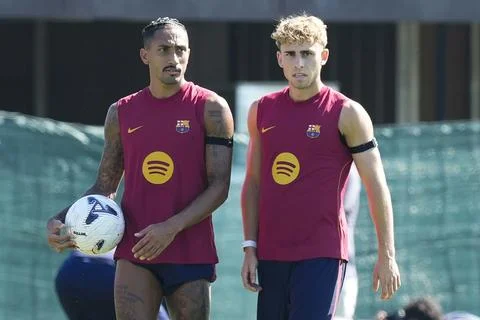 FC Barcelona training session ahead of La Liga match, Sant Joan Despi Barcelona, Stock Photos