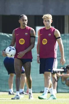 FC Barcelona training session ahead of La Liga match, Sant Joan Despi Barcelona, Stock Photos