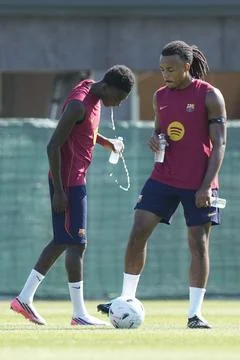 FC Barcelona training session ahead of La Liga match, Sant Joan Despi Barcelona, Stock Photos