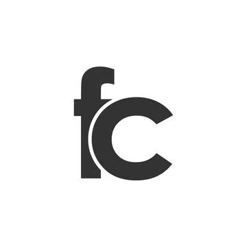 FC creative geometric initial based modern and minimal logo. Letter f c tre.. Stock Illustration