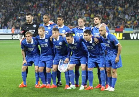 FC Dnipro team pose for a group Stock Photos