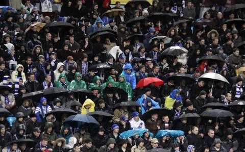 FC Dynamo Kyiv supporters Stock Photos