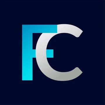 FC Letter Logo Template Illustration Design. Stock Illustration