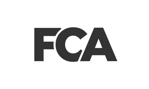 FCA logo design template with strong and modern bold text. Initial based ve.. 스톡 일러스트
