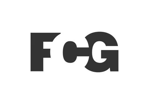 FCG logo design. Initial letter F C G bold font style for tech startups, co.. Stock Illustration