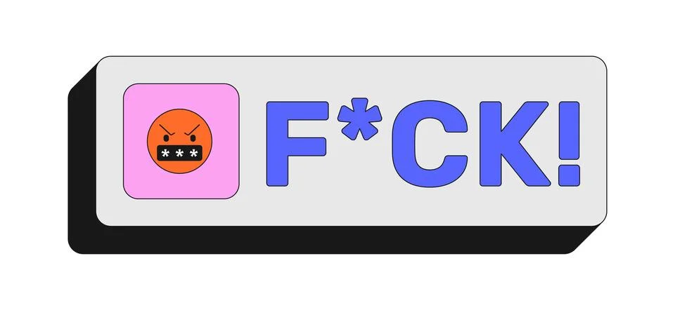 FCK rectangular UI web button Illustrazione stock