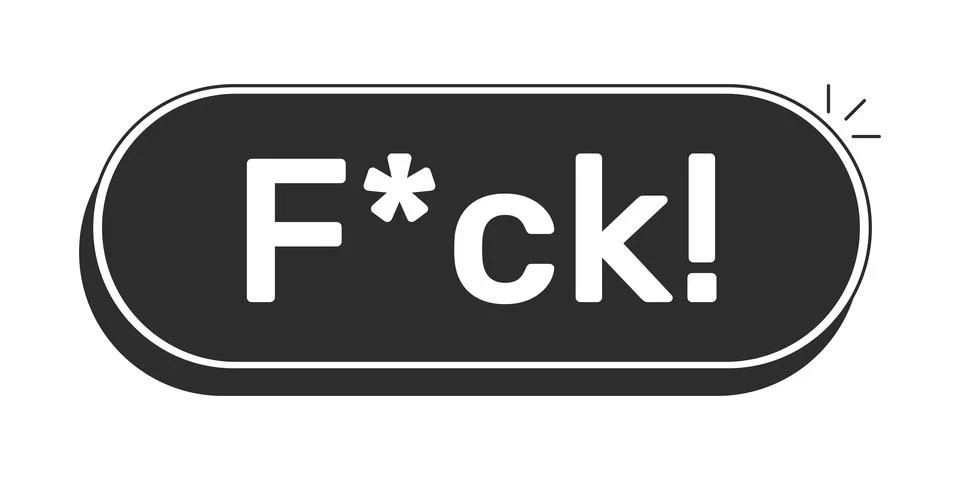 FCK rounded modern black UI element Stock Illustration