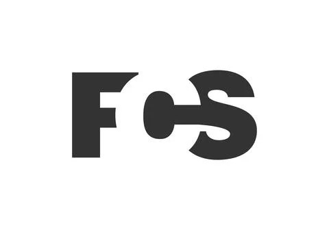 FCS logo design. Initial letter F C S bold font style for tech startups, co.. Stock Illustration