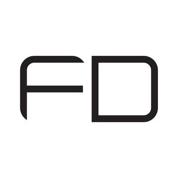 Fd initial letter vector logo icon Ilustração Stock