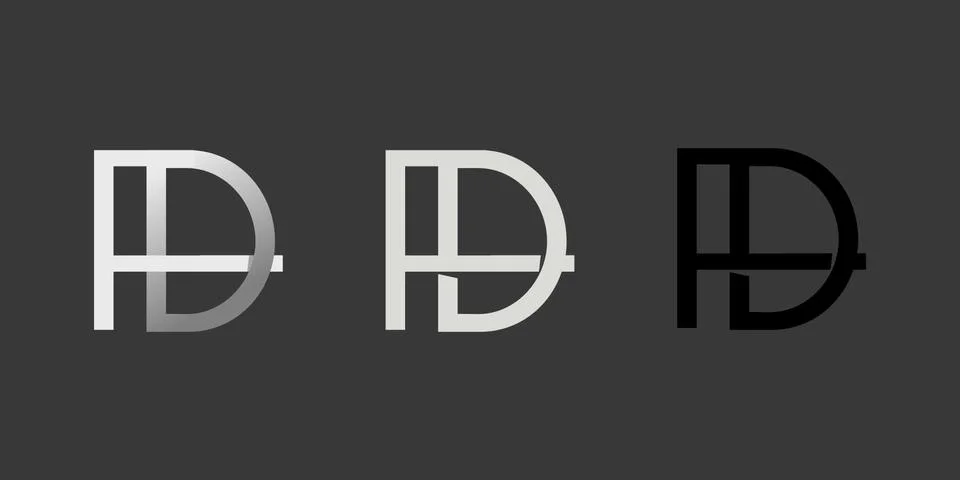 FD logo, monogram, vector Illustration