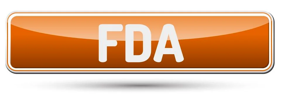 FDA - Abstract beautiful button with text. Stock Illustration
