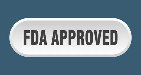 Fda approved button. fda approved rounded white sign. fda approved Stock Illustration
