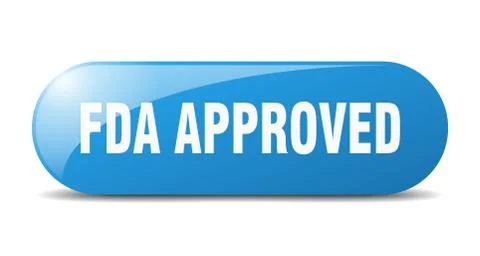 Fda approved button. fda approved sign. key. push button. Stock Illustration