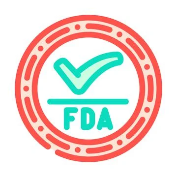 Fda approved color icon vector illustration Stock Illustration