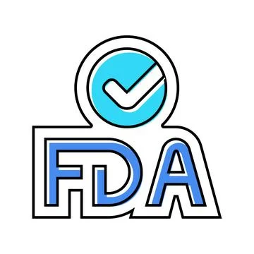 Fda approved color icon vector illustration Stock Illustration