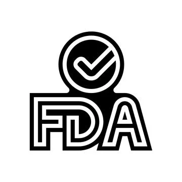 Fda approved glyph icon vector illustration Stock Illustration