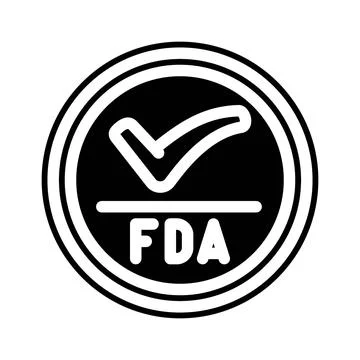 Fda approved glyph icon vector illustration Stock Illustration