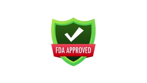 FDA approved green label stamp animation Stock Footage 337967909