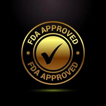 FDA approved icon design Illustration, Food and Drug administration badge l.. Stock Illustration