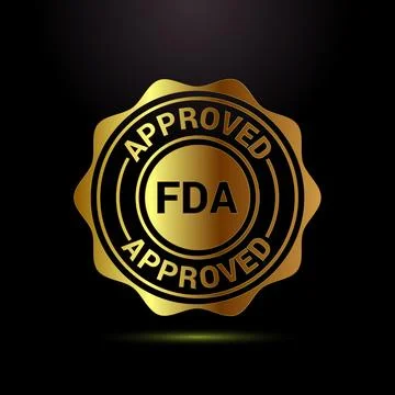 FDA approved icon design Illustration, Food and Drug administration badge l.. Stock Illustration