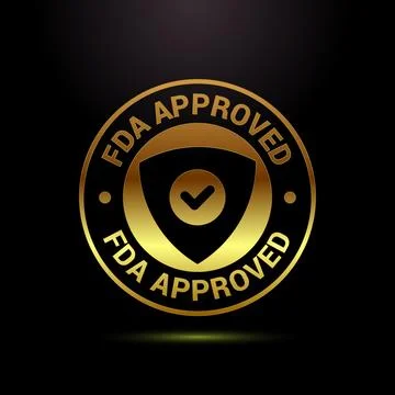 FDA approved icon design Illustration, Food and Drug administration badge l.. Stock Illustration