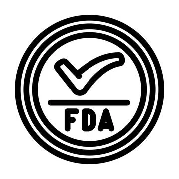 Fda approved line icon vector illustration Stock Illustration