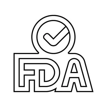 Fda approved line icon vector illustration Stock Illustration