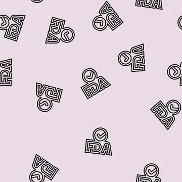 Fda approved line seamless pattern Stock Illustration