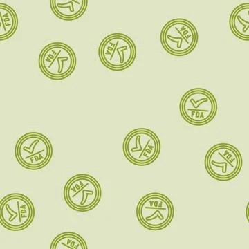 Fda approved line vector seamless pattern Stock Illustration