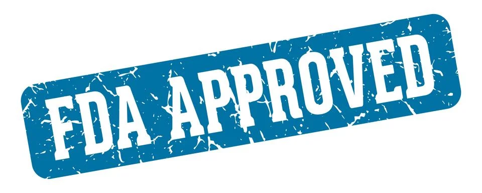 Fda approved rectangular sign. fda approved stamp Stock Illustration