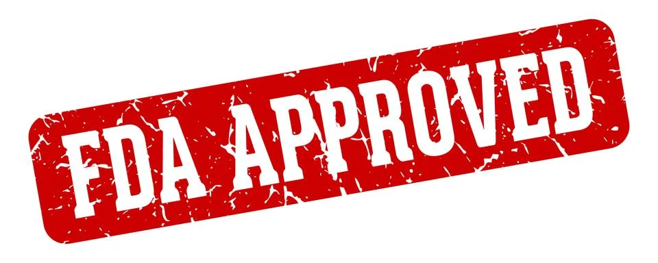 Fda approved rectangular sign. fda approved stamp Stock Illustration