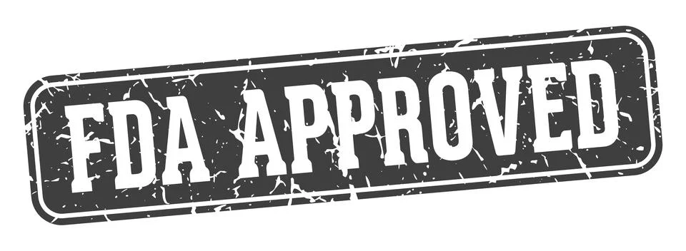 Fda approved rectangular sign. fda approved stamp Stock Illustration