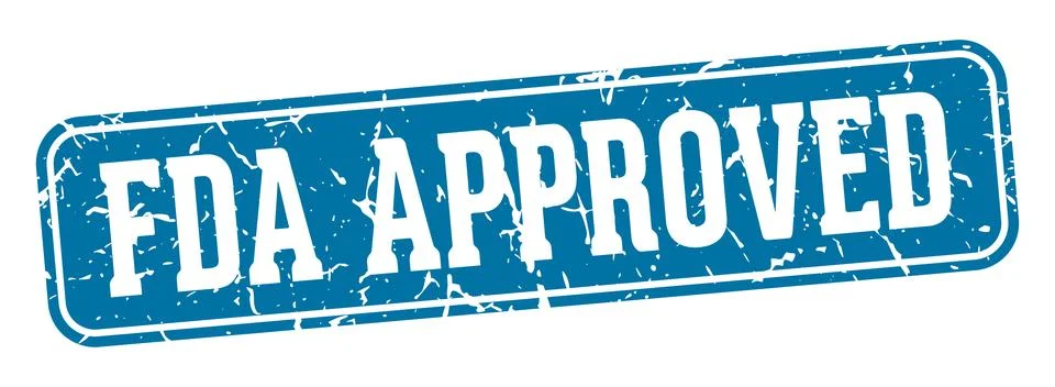 Fda approved rectangular sign. fda approved stamp Stock Illustration