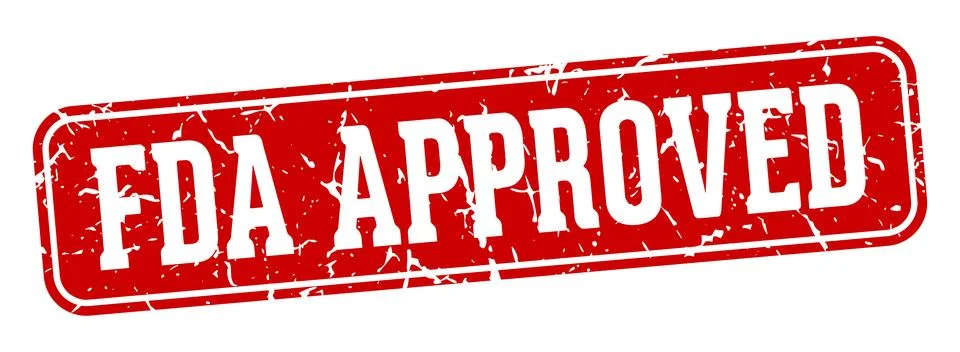 Fda approved rectangular sign. fda approved stamp Stock Illustration