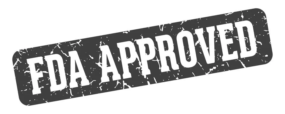 Fda approved rectangular sign. fda approved stamp Stock Illustration