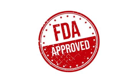 FDA Approved Rubber Stamp Seal Vector Stock Illustration