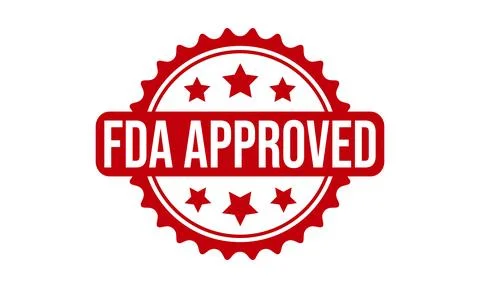FDA Approved Rubber Stamp Seal Vector Stock Illustration