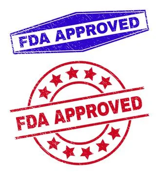 FDA APPROVED Rubber Watermarks in Circle and Hexagon Forms Illustrazione stock