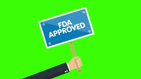 FDA approved sign animation. 4K motion animation. Stock Footage 150712251