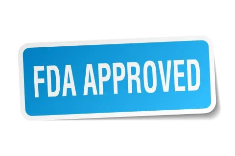 Fda approved square sticker on white Stock Illustration