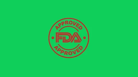 FDA Approved Stamp Animation in 4K | Red Glowing Seal Loop Stock Footage 309953768