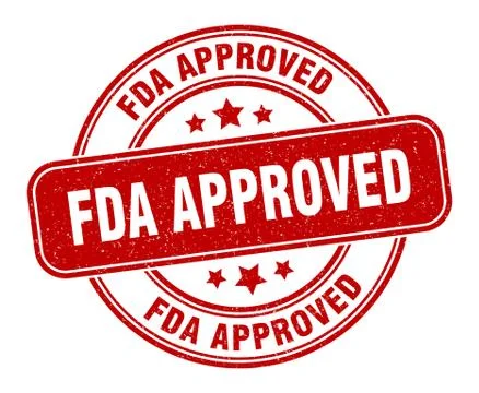Fda approved stamp. fda approved label. round grunge sign Stock Illustration