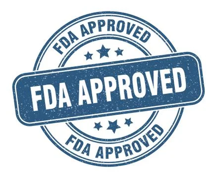 Fda approved stamp. fda approved label. round grunge sign Stock Illustration