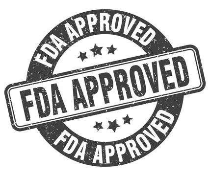 Fda approved stamp. fda approved label. round grunge sign Stock Illustration