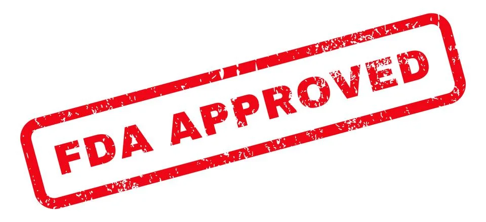 FDA Approved Text Rubber Stamp Stock Illustration