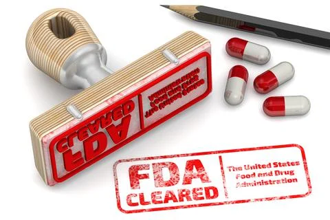 FDA cleared. The stamp and an imprint Illustration